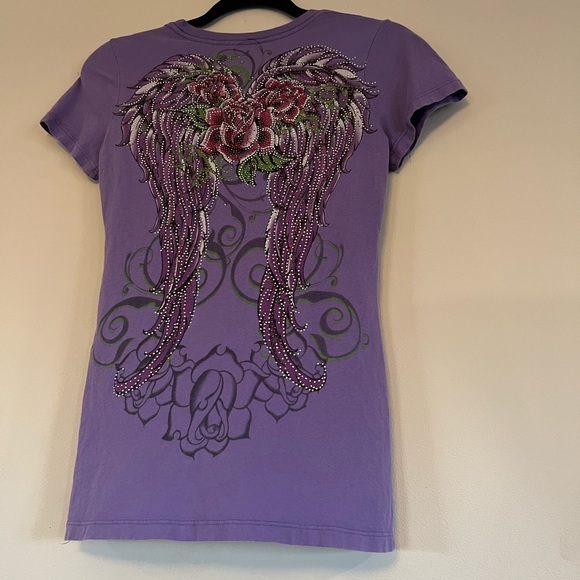Purple Rhinestone Back Tee - Medium - Picture 12 of 15